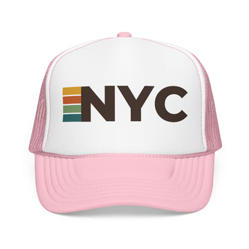 Buy light-pink-white New York City, New York Trucker Hat - NYC retro cap