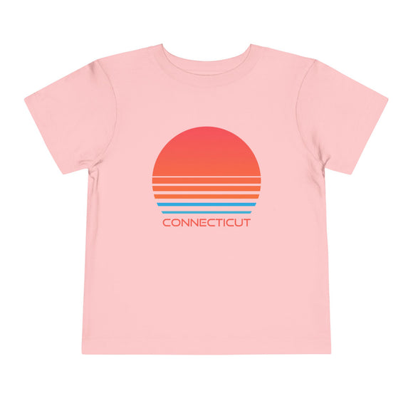 Connecticut Toddler T-Shirt - Retro 80s Unisex Toddler Connecticut Shirt