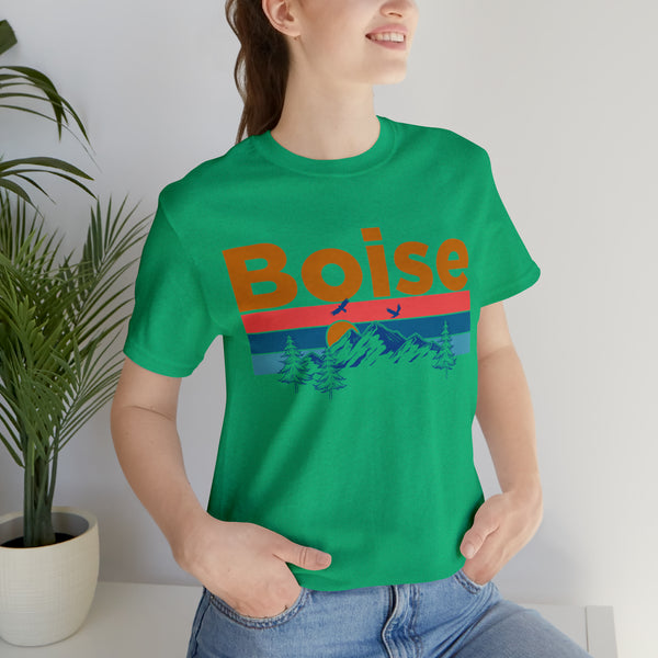 Boise, Idaho Shirt - Mountain Sunset Unisex Boise T-Shirt