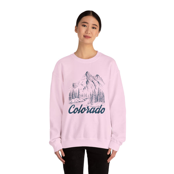 Colorado Sweatshirt - Mountain Illustration Graphic Crewneck