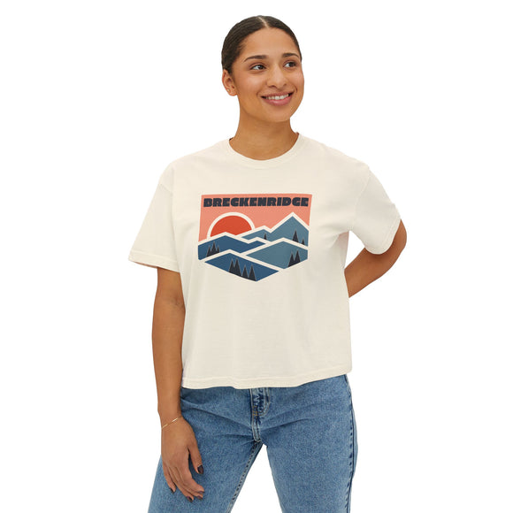 Women's Breckenridge, Colorado Boxy Graphic Tee - Slightly Cropped
