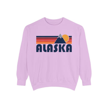 Buy orchid Alaska Mountain Stripes Sweatshirt | Comfort Colors - 100% Cotton
