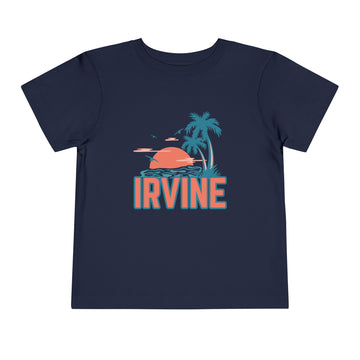 Buy navy Irvine, California Toddler T-Shirt - Retro Palm Tree Toddler Irvine Shirt