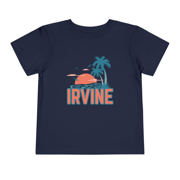 Irvine, California Toddler T-Shirt - Retro Palm Tree Toddler Irvine Shirt