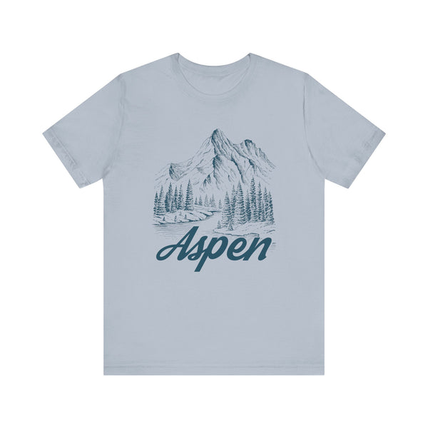 Aspen, Colorado Graphic Tee - Mountain Illustration Aspen T Shirt