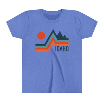 Idaho Youth Shirt - Retro Mountain Idaho Kid's T-Shirt