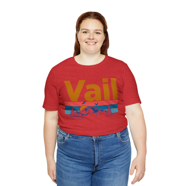 Vail, Colorado Shirt - Mountain Sunset Unisex Vail T-Shirt
