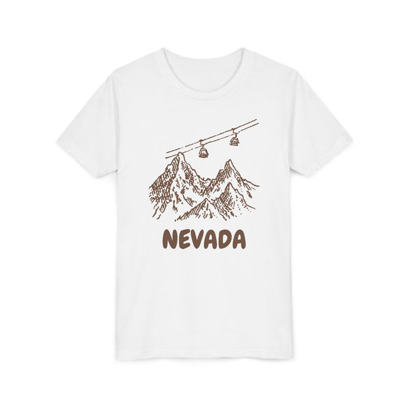 Nevada Youth T-Shirt — Vintage Gondola Ski Mountain Tee