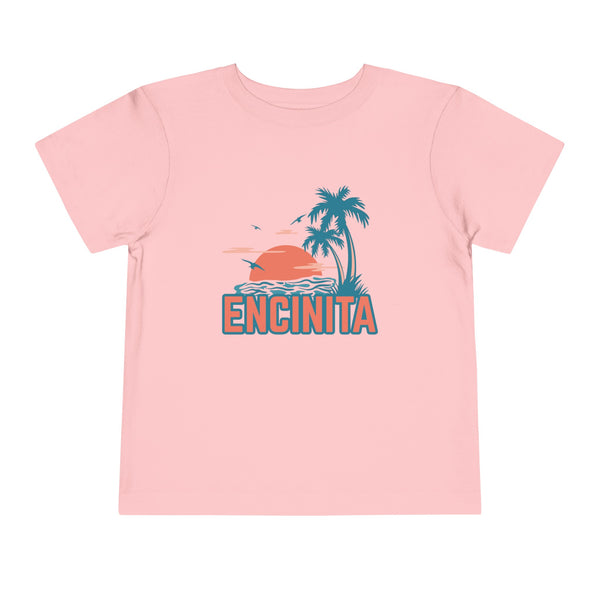 Encinitas, California Toddler T-Shirt - Retro Palm Tree Toddler Encinitas Shirt