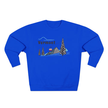 Buy royal-blue Premium Vermont Sweatshirt Unisex Crewneck, Premium Sweatshirt, Crewneck Jumper, Ski Resort Apparel