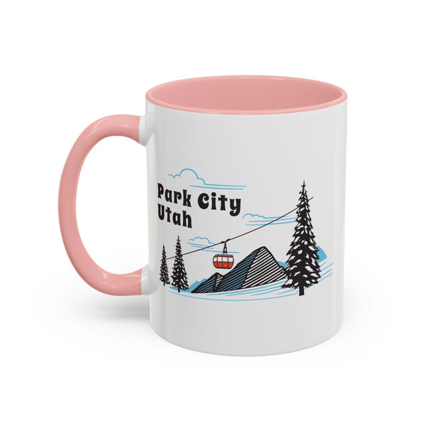 Park City, Utah Retro Snow Skiing Mountain 11 oz Mug, Ski Lodge Decor Coffee Cup, Mountain Gondola  Lover Gift, Retro Skiing Mug