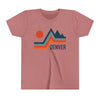Denver, Colorado Youth Shirt - Retro Mountain Denver Kid's T-Shirt
