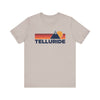 Retro Telluride, Colorado T-shirt, Mountain Tee, Vintage Telluride Unisex Jersey Shirt, Outdoor Hiking Apparel