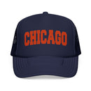 Chicago Foam Trucker Hat – Vintage Orange Arch Logo Mesh Cap-1