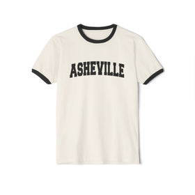 Asheville, North Carolina Cotton Ringer Graphic Tee - Unisex Asheville T Shirt, Vintage Style Tee, Men's/Women's Tee
