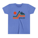 Boulder, Colorado Youth Shirt - Retro Mountain Boulder Kid's T-Shirt-1