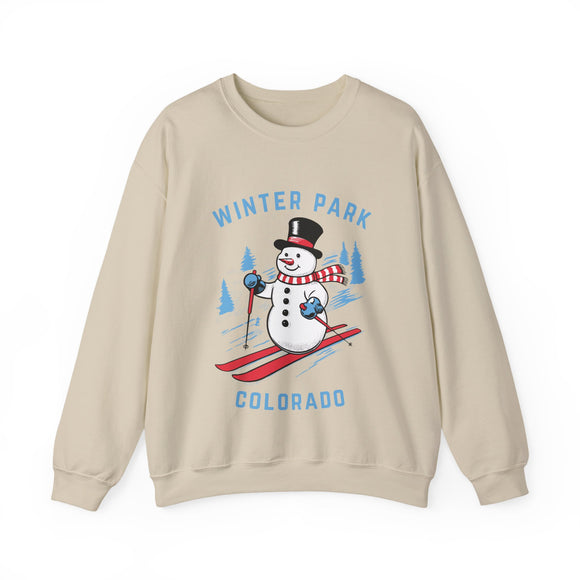 Winter Park, Colorado Sweatshirt - Ski Snowman Graphic Crewneck