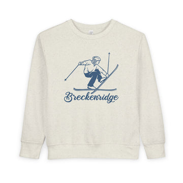 Breckenridge, Colorado Toddler Sweatshirt - Vintage Ski Breckenridge Toddler Crewneck Sweatshirt
