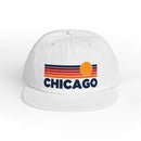 Chicago, Illinois retro sunset Surf Cap | vintage striped sun state hat-1