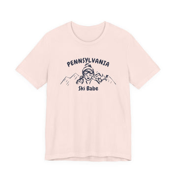 Pennsylvania Ski Babe T‑Shirt - Retro Skiing Graphic Tee - 0