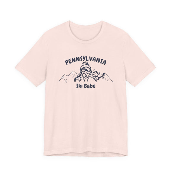 Pennsylvania Ski Babe T‑Shirt - Retro Skiing Graphic Tee
