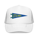 Little Rock, Arkansas Pennant Trucker Hat — Retro Flag Foam Cap-5