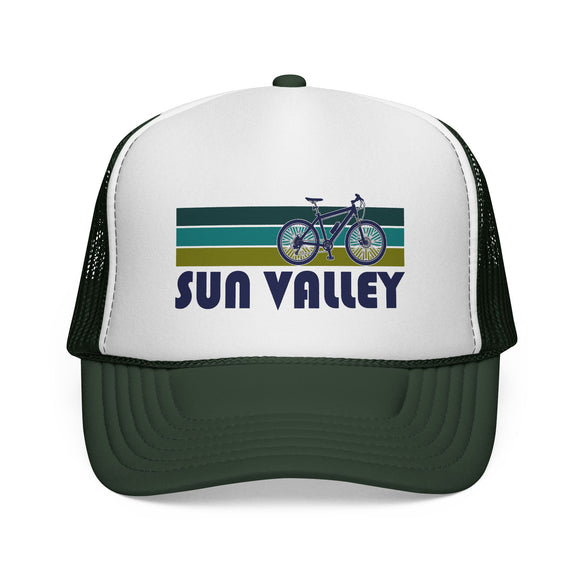 Sun Valley, Idaho Retro Bike Trucker Hat - Vintage Style Sun Valley Cap