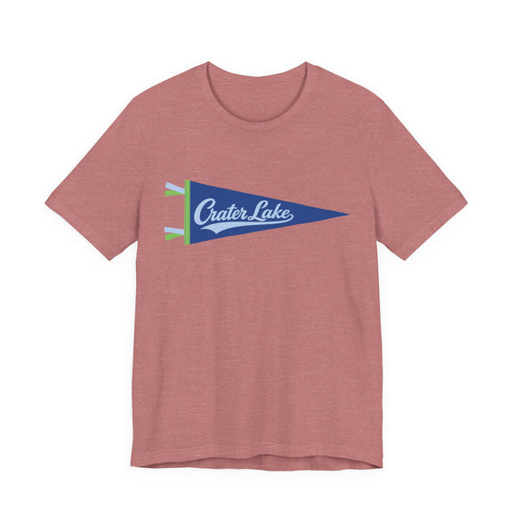 Crater Lake National Park Pennant T-Shirt — Vintage Camp Flag Tee