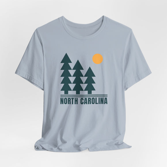 North Carolina T Shirt - Retro Trees North Carolina Tee
