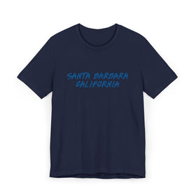 Buy navy Santa Barbara T-Shirt | 100% Cotton Retro California Tee