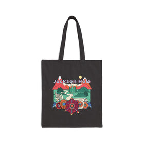 Jackson Hole, Wyoming Cotton Canvas Tote Bag - 15