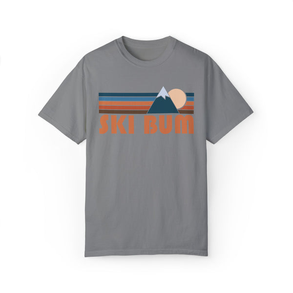 Ski Bum Graphic Tee, Comfort Colors Retro Unisex T shirt, Mountain Adventure Shirt