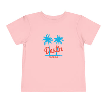 Buy pink Destin, Florida Toddler T-Shirt - Retro Palm Tree Toddler Destin Shirt