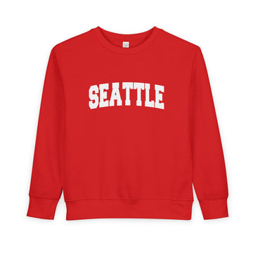 Buy red Seattle, Washington Sweatshirt - Seattle Toddler Crewneck Sweatshirt