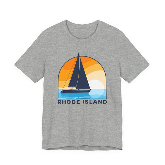 Rhode Island T Shirt - Retro Sailboat Rhode Island Tee