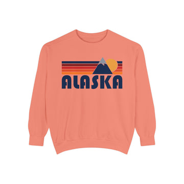 Buy terracotta Alaska Mountain Stripes Sweatshirt | Comfort Colors - 100% Cotton