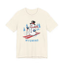 Wyoming T Shirt - Ski Snowman Graphic Wyoming Tee-2
