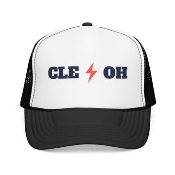 Cleveland, Ohio Retro Trucker Hat - Lightning Foam Cap - Lightning - 0