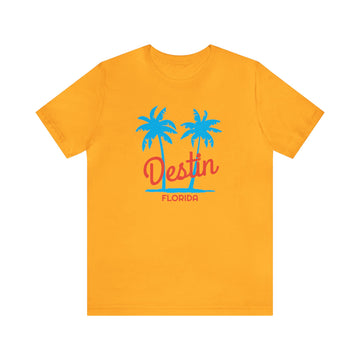 Buy gold Destin, Florida T-Shirt - Unisex Destin Shirt - Palm Script