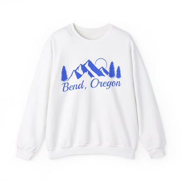 Buy white Bend, Oregon Sweatshirt - Unisex Mountain Bend Sweatshirt