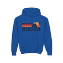Alaska Youth Hoodie Retro Mountain, Kids Pullover, Vintage Style Alaska Sweatshirt-3