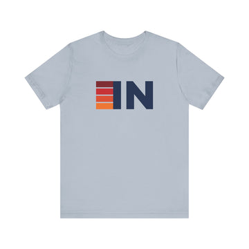 Buy light-blue Indiana Retro Stripes T-Shirt | Indiana State Tee