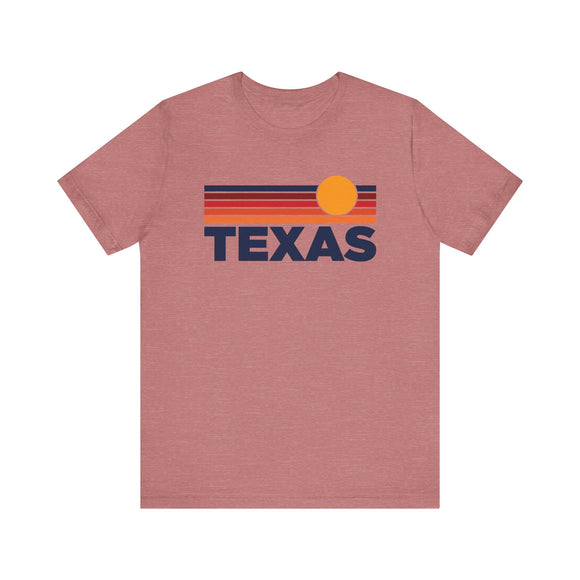 Texas T-Shirt Retro Sun Ombre Unisex Tee, Vintage Texas Tee, Mountain Sun Tee, Texas Souvenir Shirt