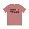 Texas T-Shirt Retro Sun Ombre Unisex Tee, Vintage Texas Tee, Mountain Sun Tee, Texas Souvenir Shirt