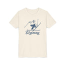 Wyoming Youth Vintage Snow Ski Graphic Tee - Kids T Shirt-9