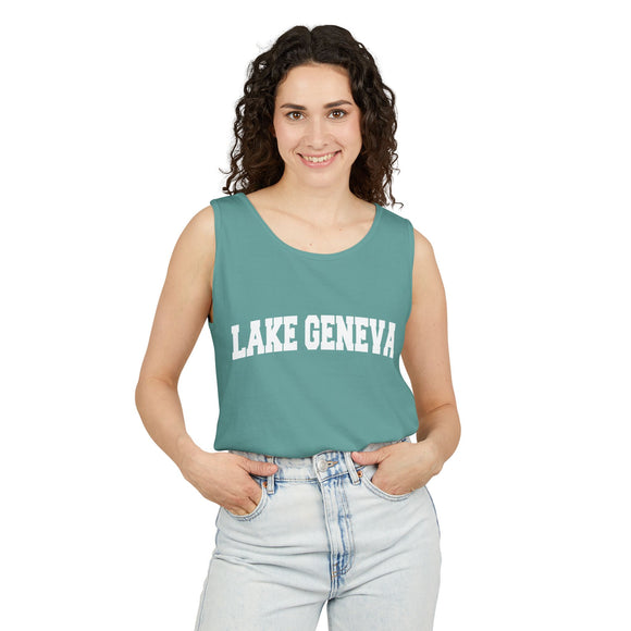 Lake Geneva, Wisconsin Tank Top Unisex | Comfort Colors - 100% Cotton