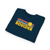 Boulder, Colorado Toddler Sweatshirt - Retro Sun Boulder Toddler Crewneck Sweatshirt