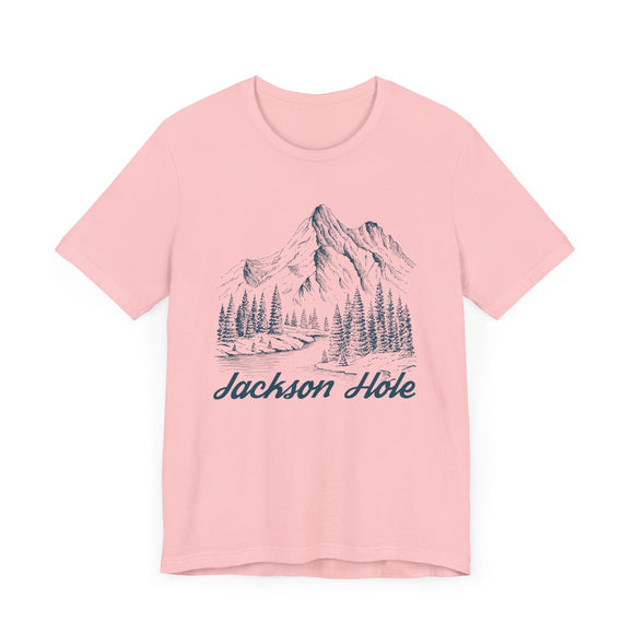 Jackson Hole, Wyoming Graphic Tee - Mountain Illustration Jackson Hole T Shirt
