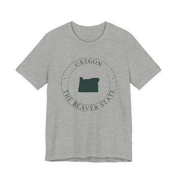 Buy athletic-heather Oregon T-Shirt — State Graphic Tee