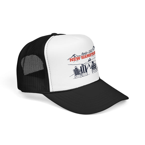 New Hampshire Après-ski Trucker Hat — Foam Mesh Cap